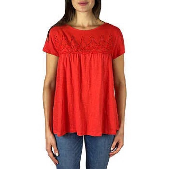 Jach's Eyelet Slub Top - Picture 1 of 8